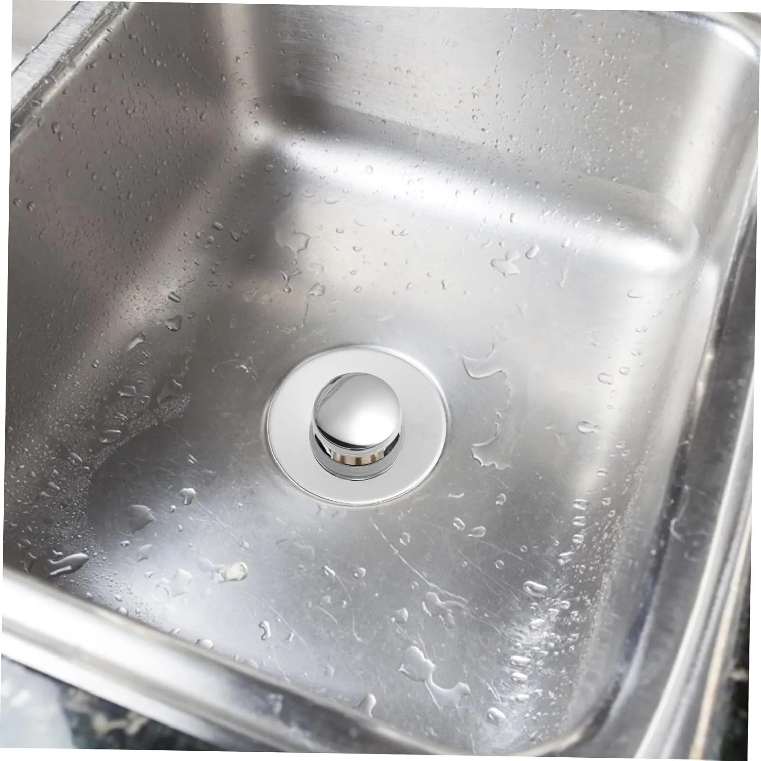 HOMSFOU 2 Pcs Modern Kitchen Drain Fittings Sink Drainer Wash Basin Filter Anti-blockage Strainer for Home