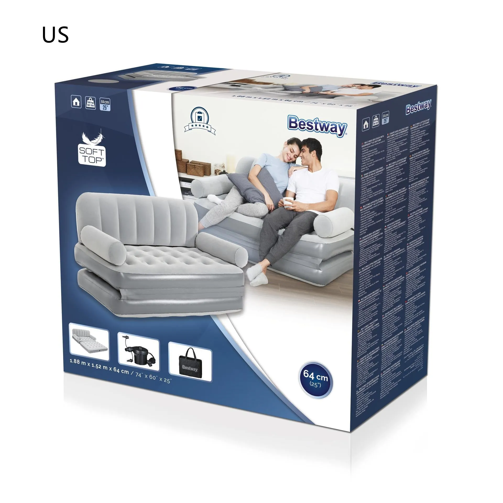 Household Multifunctional Flocking Air Mattress