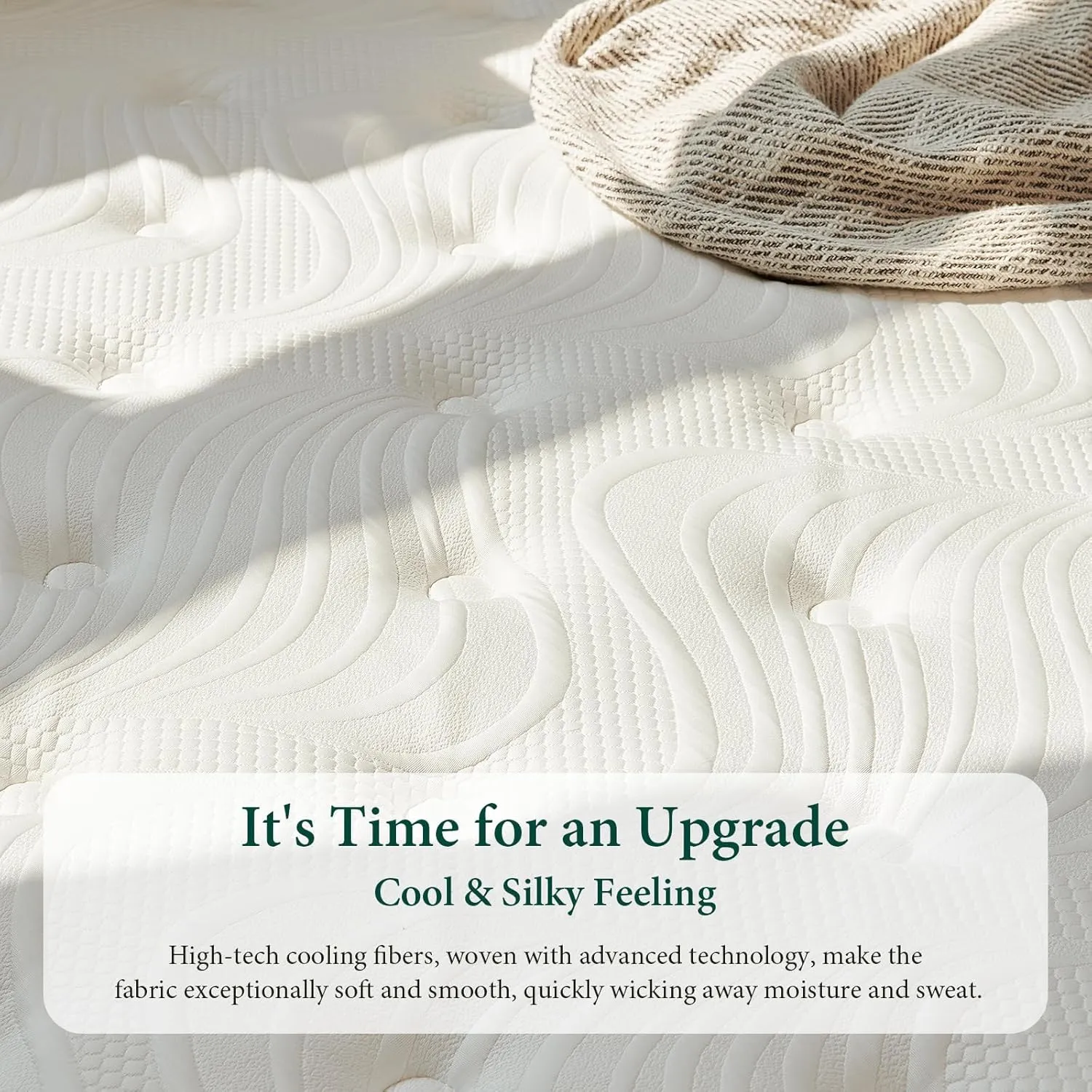 Hybrid 12 Inch Queen Mattress- Medium Firm - Contouring Gel Memory Foam & Innerspring Coils - Cooling Fiber- CertiPUR-US Certified - Pressure Relief Layers - No Fiberglass - Forever Warranty