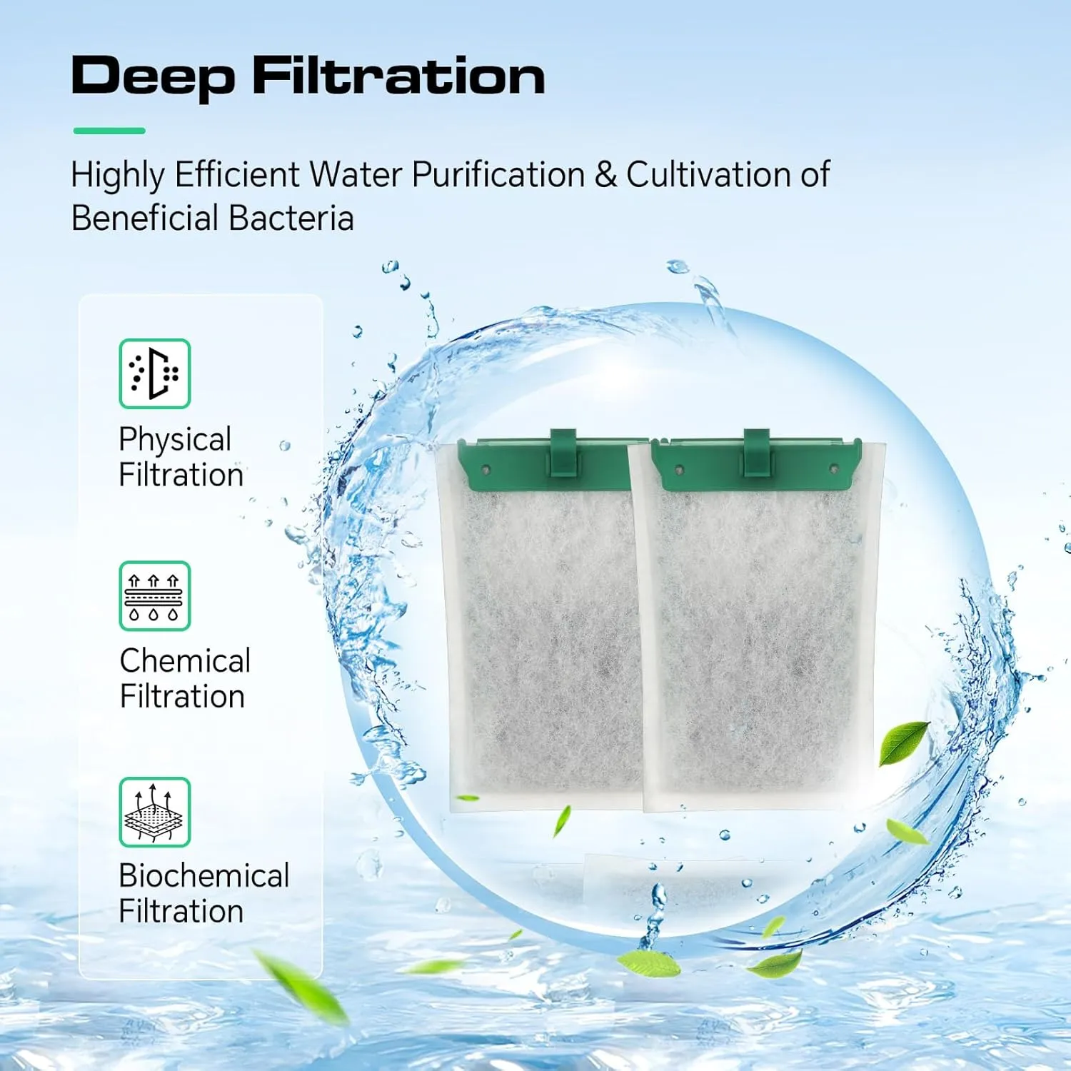 hygger HG137-5W Bio-Bag Filter Cartridges for Aquarium: 16 Pack Aquarium Replacement Filter Cartridges