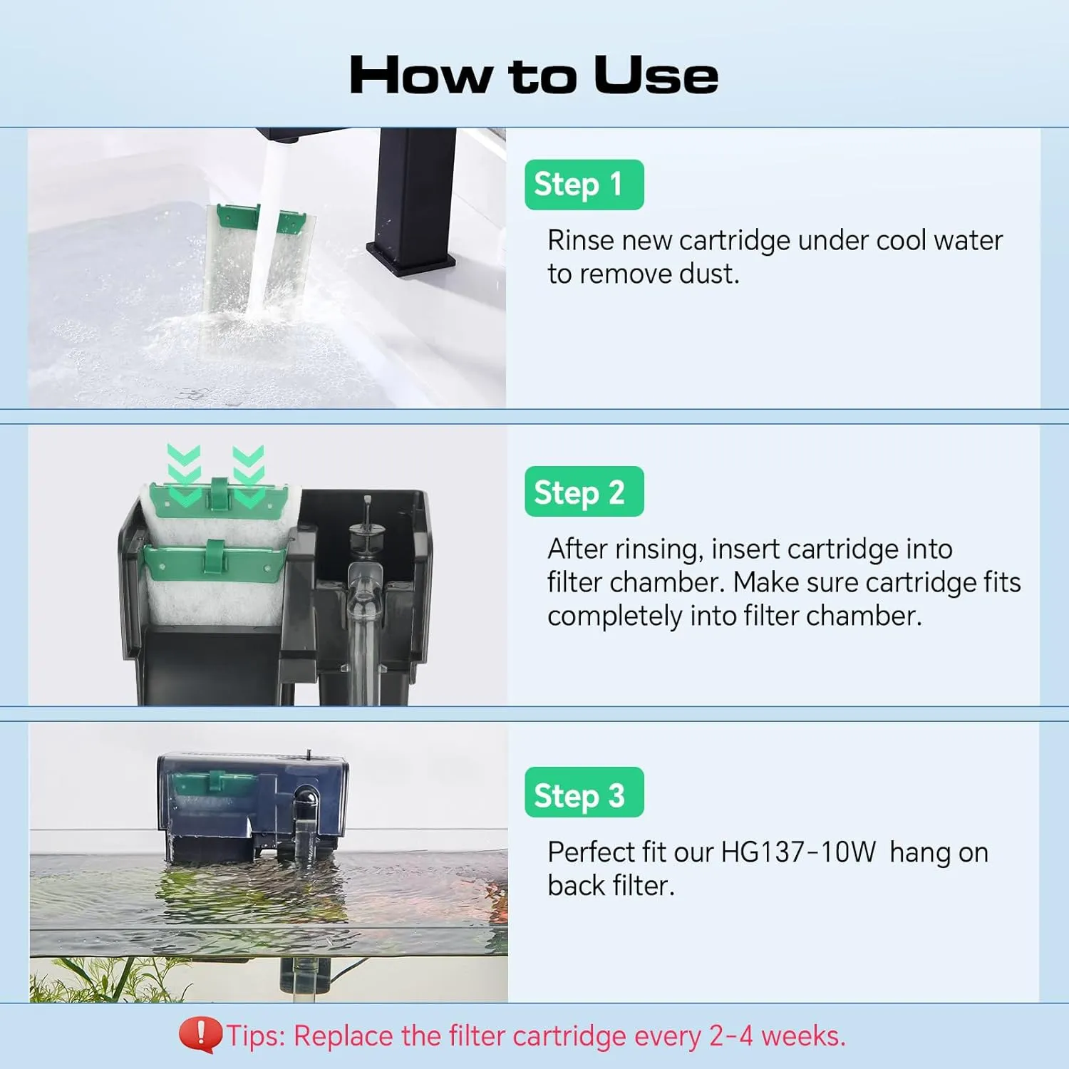hygger HG137-5W Bio-Bag Filter Cartridges for Aquarium: 16 Pack Aquarium Replacement Filter Cartridges
