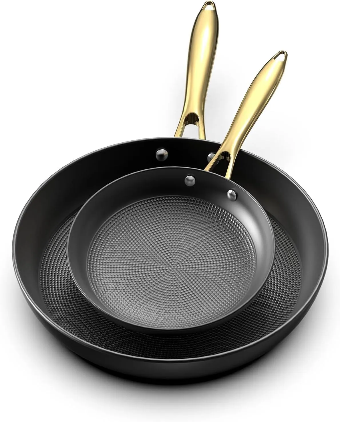 imarku Non Stick Frying Pans, Cast Iron Skillets 2Pcs - 8 inch & 12 Inch Nonstick Frying Pan, Long Lasting Frying Pan Set, Professional Frying Pans Nonstick, Oven Safe Pan, Father's Day Gifts for Dad