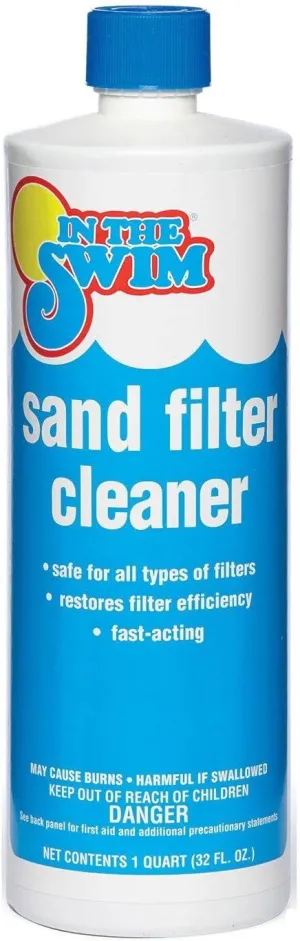 In The Swim Liquid Sand Filter Cleaner – Fast-Acting Concentrated Formula for Improved Pool Water Filtration - 1 Quart