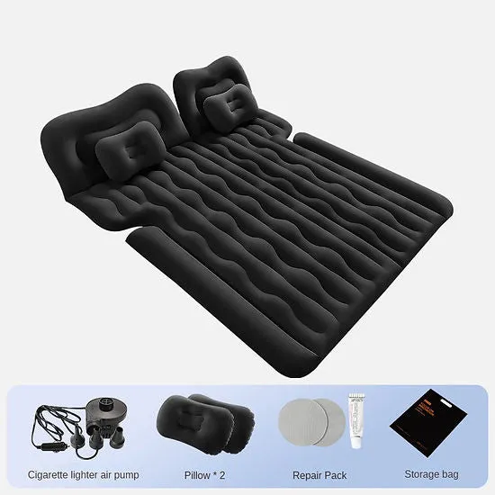 Inflatable Air Mattress | Thickened Flocking Car Sleeping Bed | Quick Pumping-up