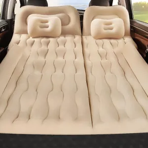 Inflatable Air Mattress | Thickened Flocking Car Sleeping Bed | Quick Pumping-up