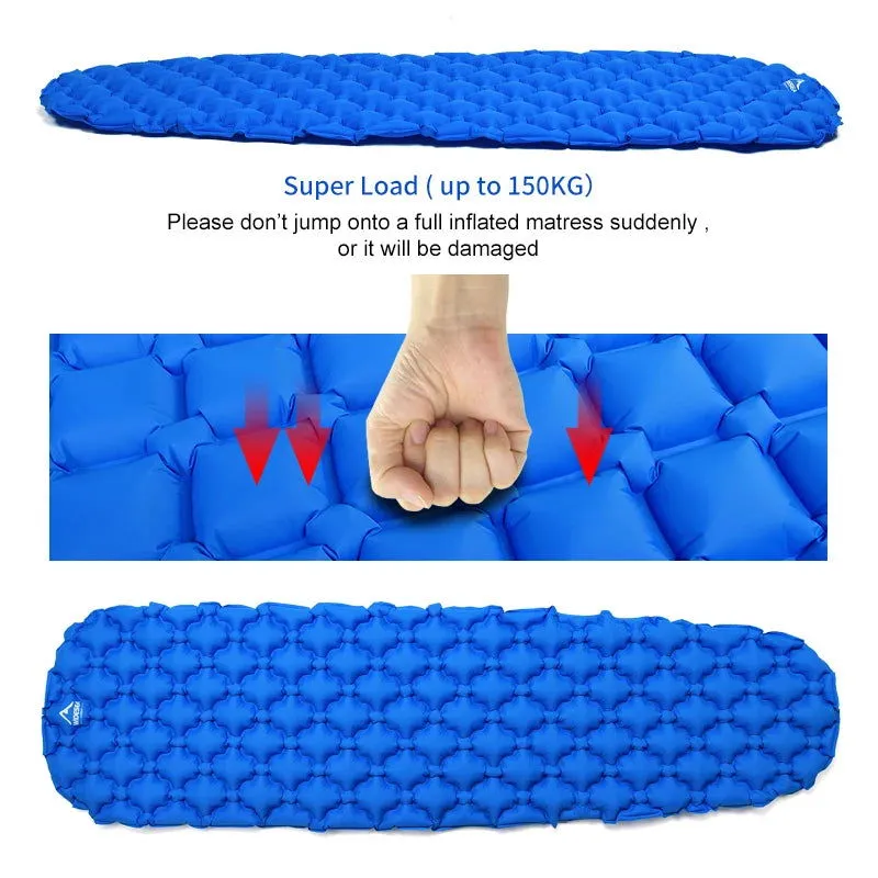 Inflatable Camping Mattress – Folding Sleeping Pad with Pump Bag