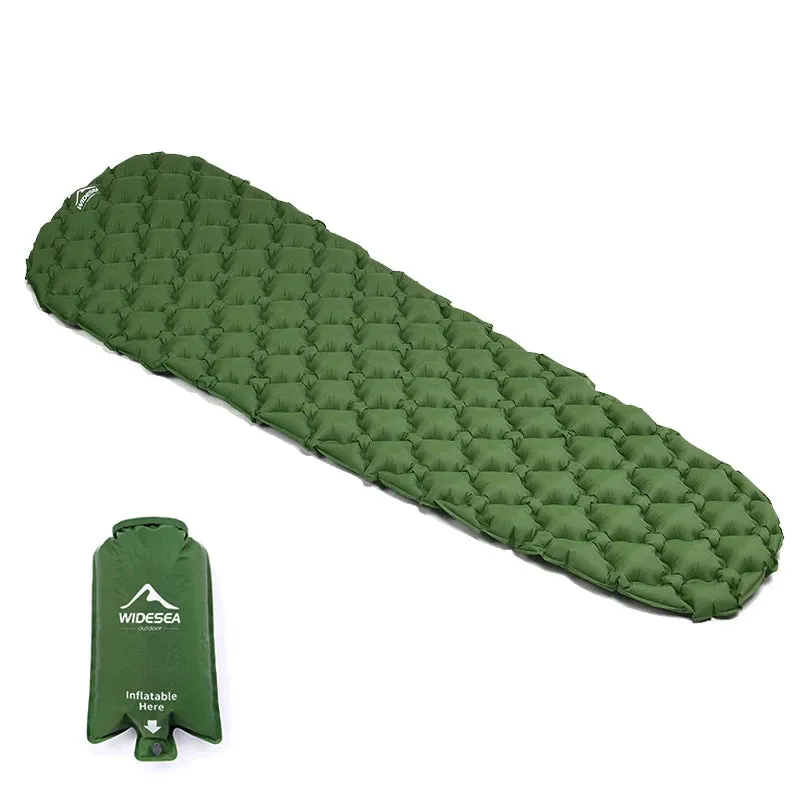 Inflatable Camping Mattress – Folding Sleeping Pad with Pump Bag