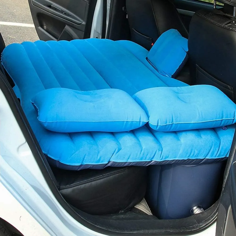 Inflatable Car Air Mattress Bed Backseat with Built in Pump and Pillow for Outdoor Self-Driving Travel Camping for SUV RV Truck Minivan/Compact