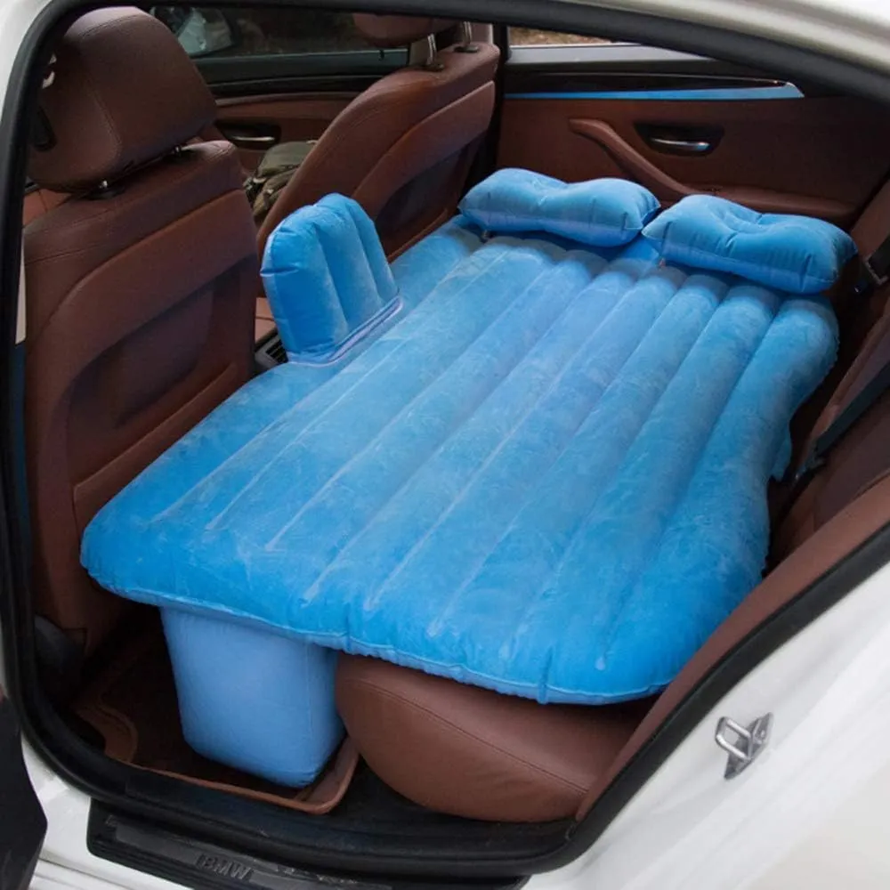 Inflatable Car Air Mattress Bed Backseat with Built in Pump and Pillow for Outdoor Self-Driving Travel Camping for SUV RV Truck Minivan/Compact