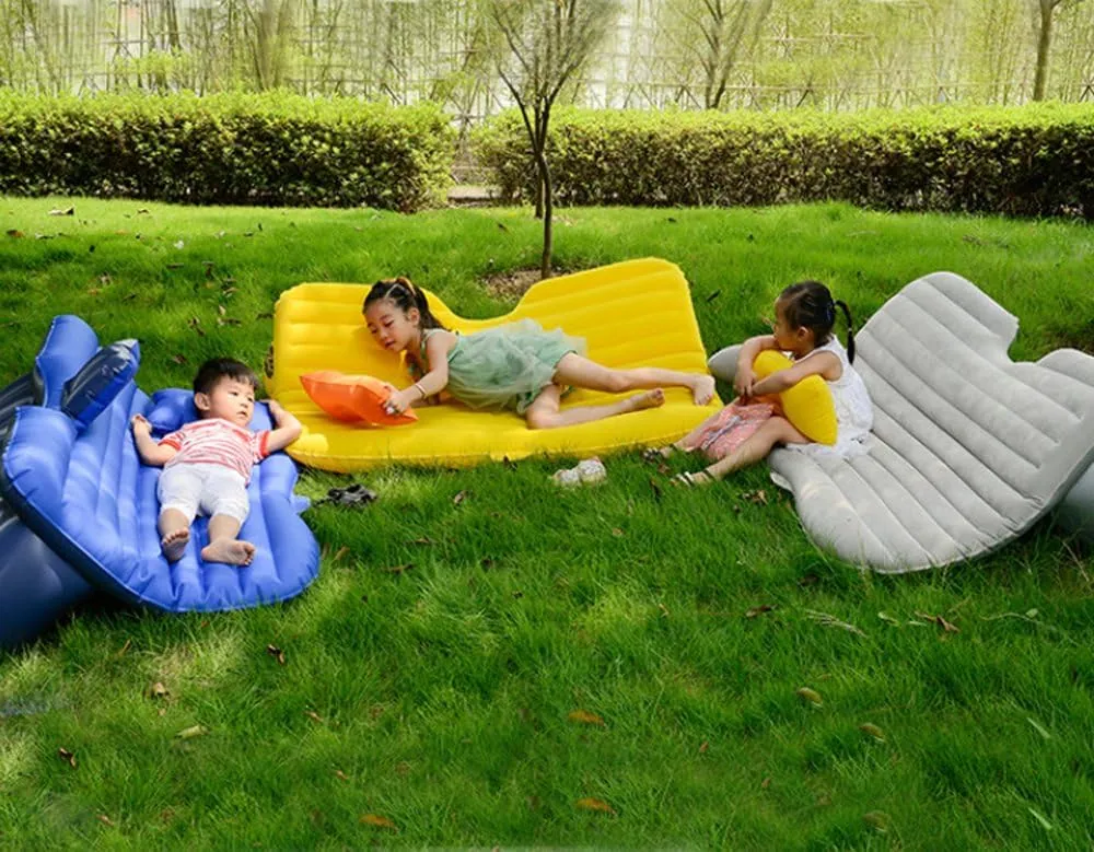 Inflatable Car Air Mattress Bed Backseat with Built in Pump and Pillow for Outdoor Self-Driving Travel Camping for SUV RV Truck Minivan/Compact