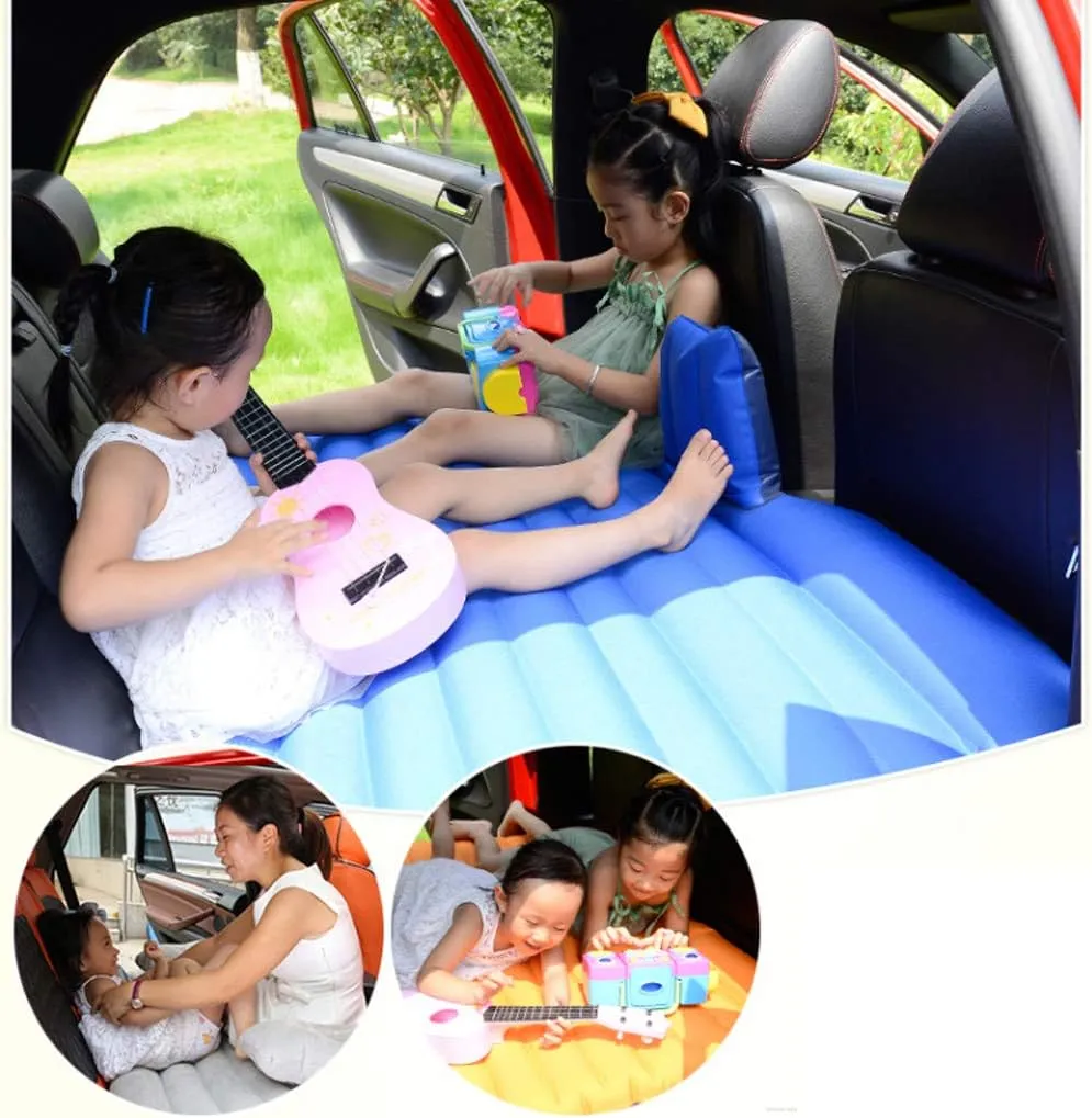 Inflatable Car Air Mattress Bed Backseat with Built in Pump and Pillow for Outdoor Self-Driving Travel Camping for SUV RV Truck Minivan/Compact