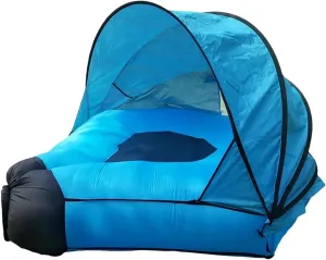 Inflatable Couch - Lazy Inflatable Sofa, Mattress with Tent | Windproof Lounger UV-Resistant Air Pump Free Portable Outdoor Party for Camping Picnic Beach Fishing