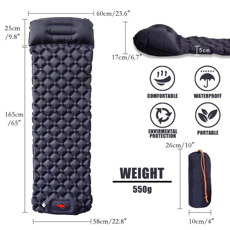 Inflatable Mattress with Pillow