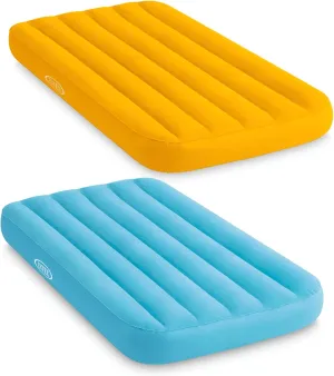 Intex 66803EP Cozy Kidz Inflatable Airbed: Fiber-Tech – Velvety Soft Surface – Carry Bag Included – Color May Vary – 34.5" x 62" x 7", 2 Pack