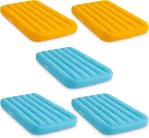 Intex 66803EP Cozy Kidz Inflatable Airbed: Fiber-Tech – Velvety Soft Surface – Carry Bag Included – Color May Vary – 34.5" x 62" x 7", 5 Pack
