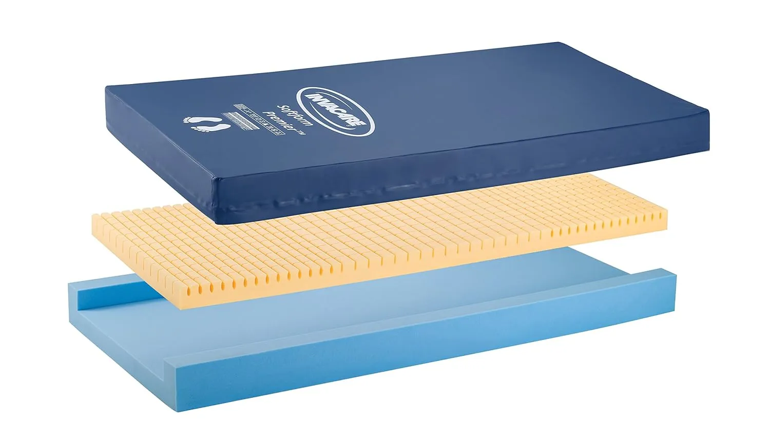 Invacare Softform Premier Bariatric Hospital Bed Mattress, 80" Length, 42" Width, 6" Height, IPM1080B42
