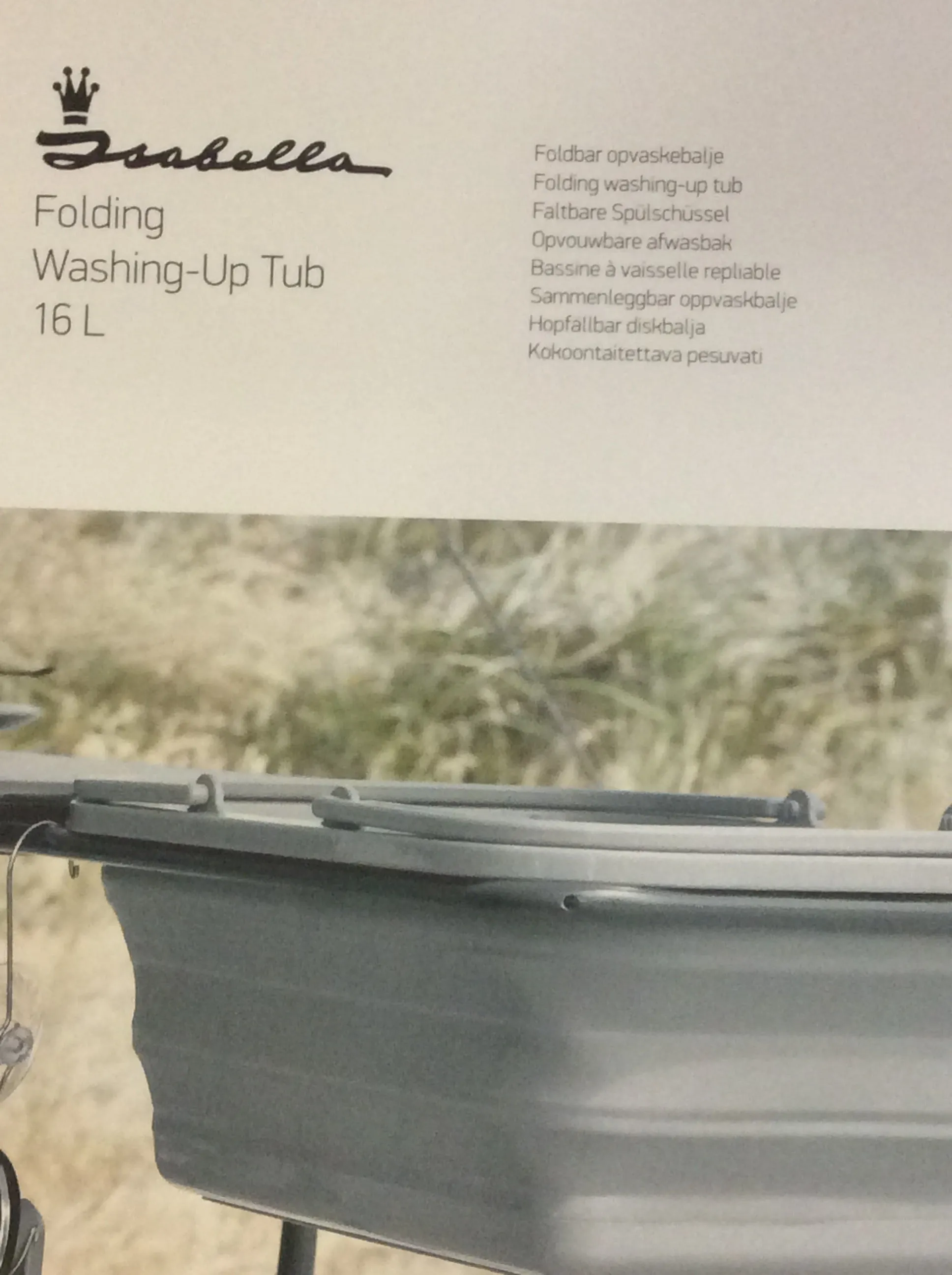 Isabella folding washing up bowl 16 litre