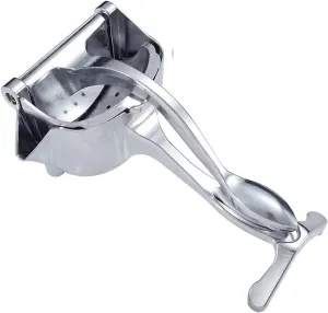 JIAOJIAO Manual Aluminum Alloy Fruit Juicer Lemon Orange Juicer Mini Kitchen Filter Juicer Squeezing Tool (Silver)
