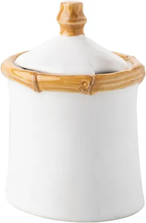 Juliska Bamboo Sugar Bowl - Coffee Sugar Bowl with Lid