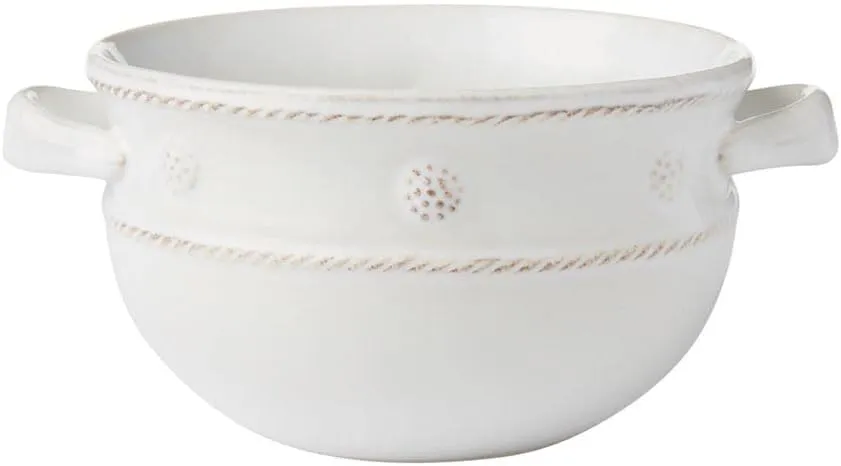 Juliska Berry & Thread Handled Soup Bowl - Whitewash