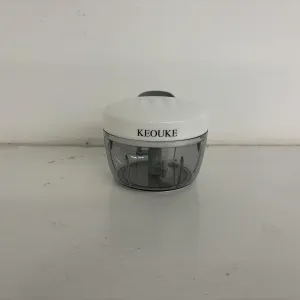KEOUKE Non-electric Garlic Choppers 2.3 Cup Small Mini Hand Pull String with 3 Stainless Steel Blades