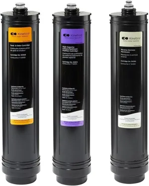 Kinetico - Set of 3 filters. (Part No. 9461A Purple, 9306B Orange & 9428A Ivory) for K2 and A200 Aquakinetic system