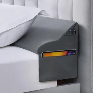 King Size Bed Wedge Pillow for Headboard, 76"x11"x7" Mattress Gap Filler for Better Sleep Height, Triangle Pillow Wedge Filling 0-5.5" Headboard Gap, Grey