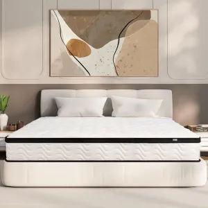 King Size Mattress | 12 Inch Hybrid Mattresses King in a Box | Medium Firm Memory Foam and Individual Pocket Springs | Fiberglass Free Bed Matress | Breathable | CertiPUR-US
