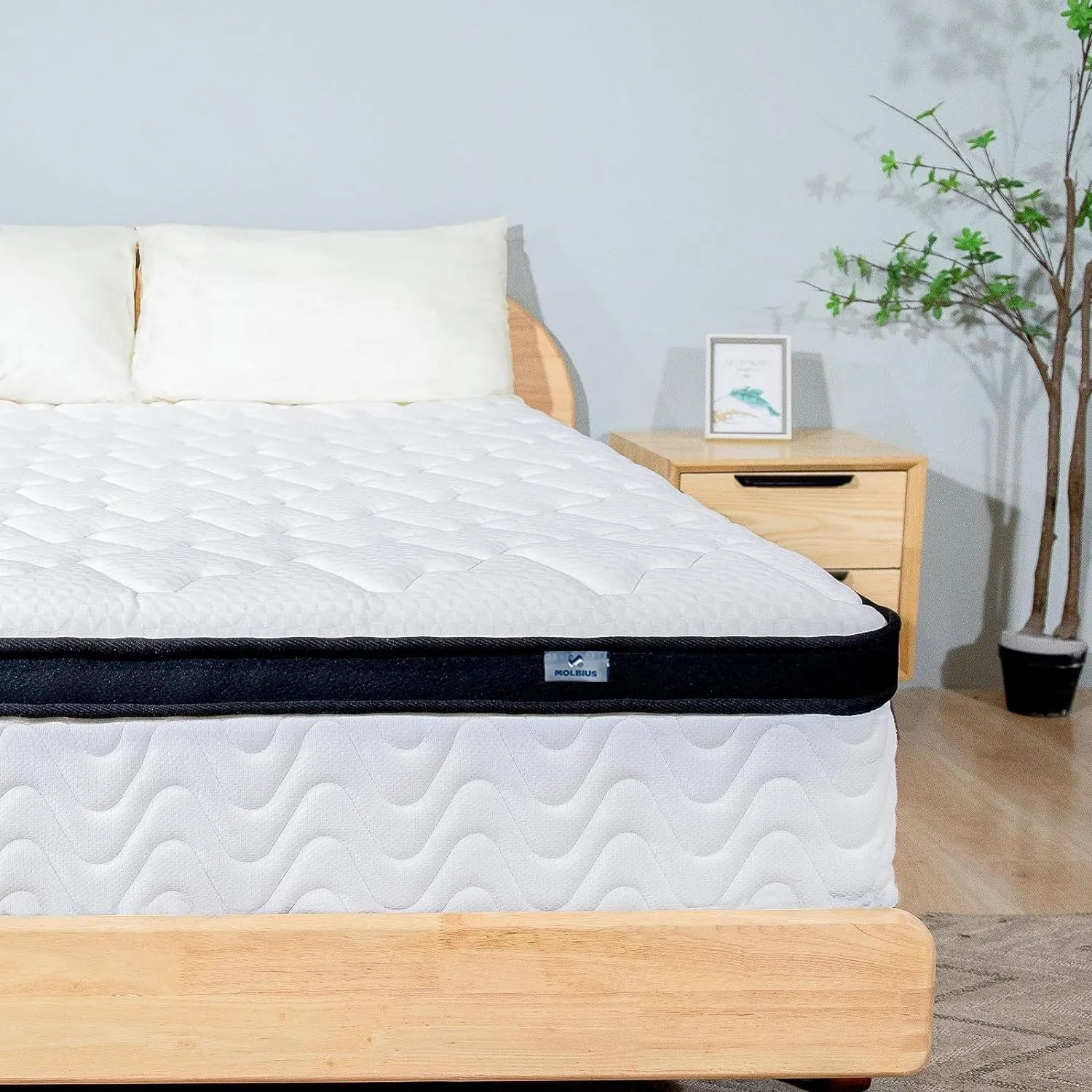 King Size Mattress | 12 Inch Hybrid Mattresses King in a Box | Medium Firm Memory Foam and Individual Pocket Springs | Fiberglass Free Bed Matress | Breathable | CertiPUR-US