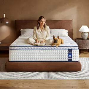 King Size Mattress 14 Inch,Medium Firm Hybrid Mattress King in a Box,with Multi-Layer Construction&Zoned Support System, Extra Lumbar Support, Motion Isolation for Pressure Relief