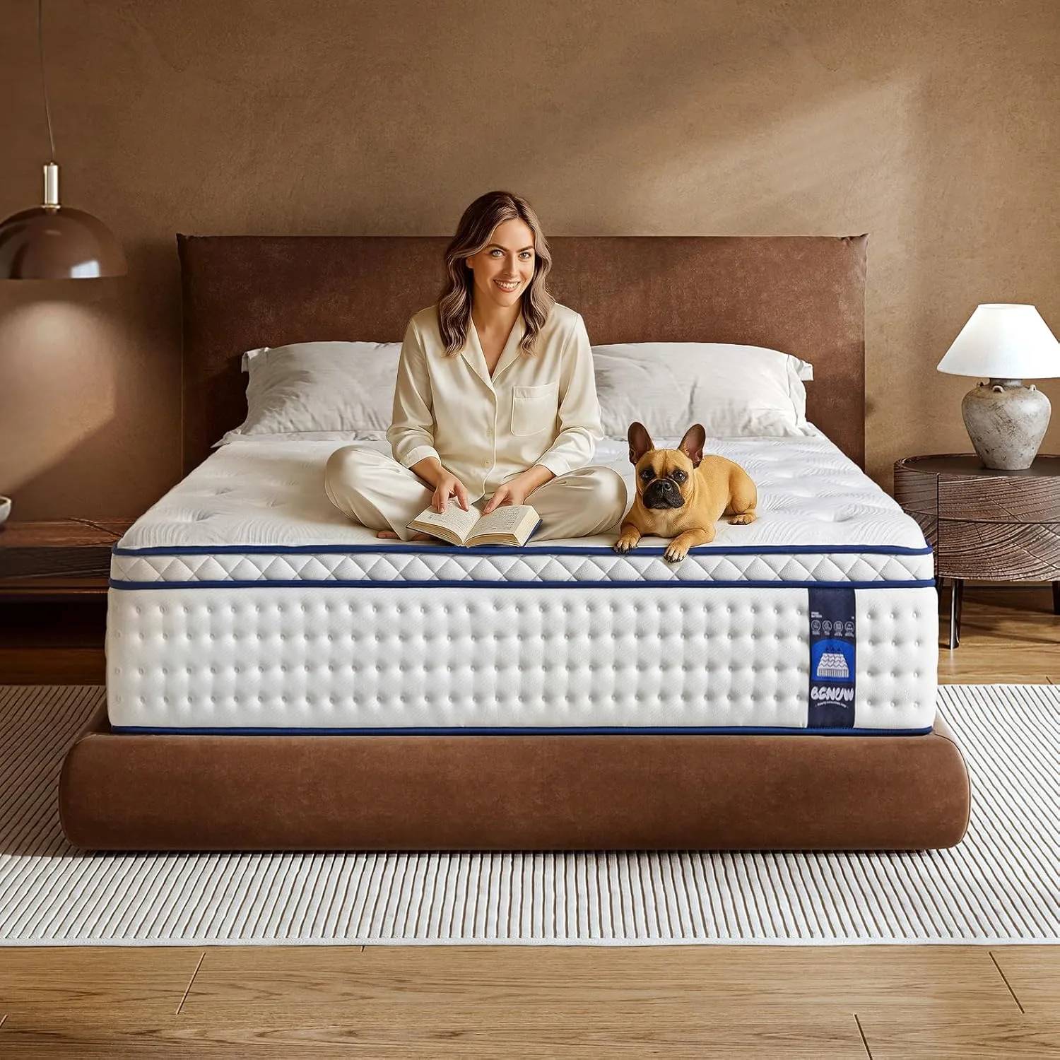 King Size Mattress 14 Inch,Medium Firm Hybrid Mattress King in a Box,with Multi-Layer Construction&Zoned Support System, Extra Lumbar Support, Motion Isolation for Pressure Relief