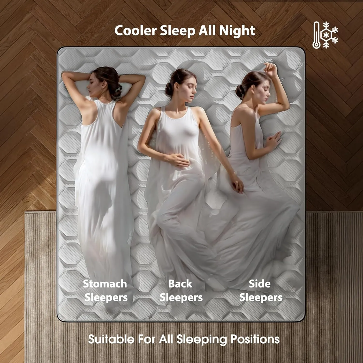 King Size Mattress,14 Inch Gel Memory Foam Mattresses,Hybrid King Mattress in a Box,Motion Isolation Individually Wrapped Pocket Springs,Pressure Relief,CertiPUR-US Certified,Medium Firm
