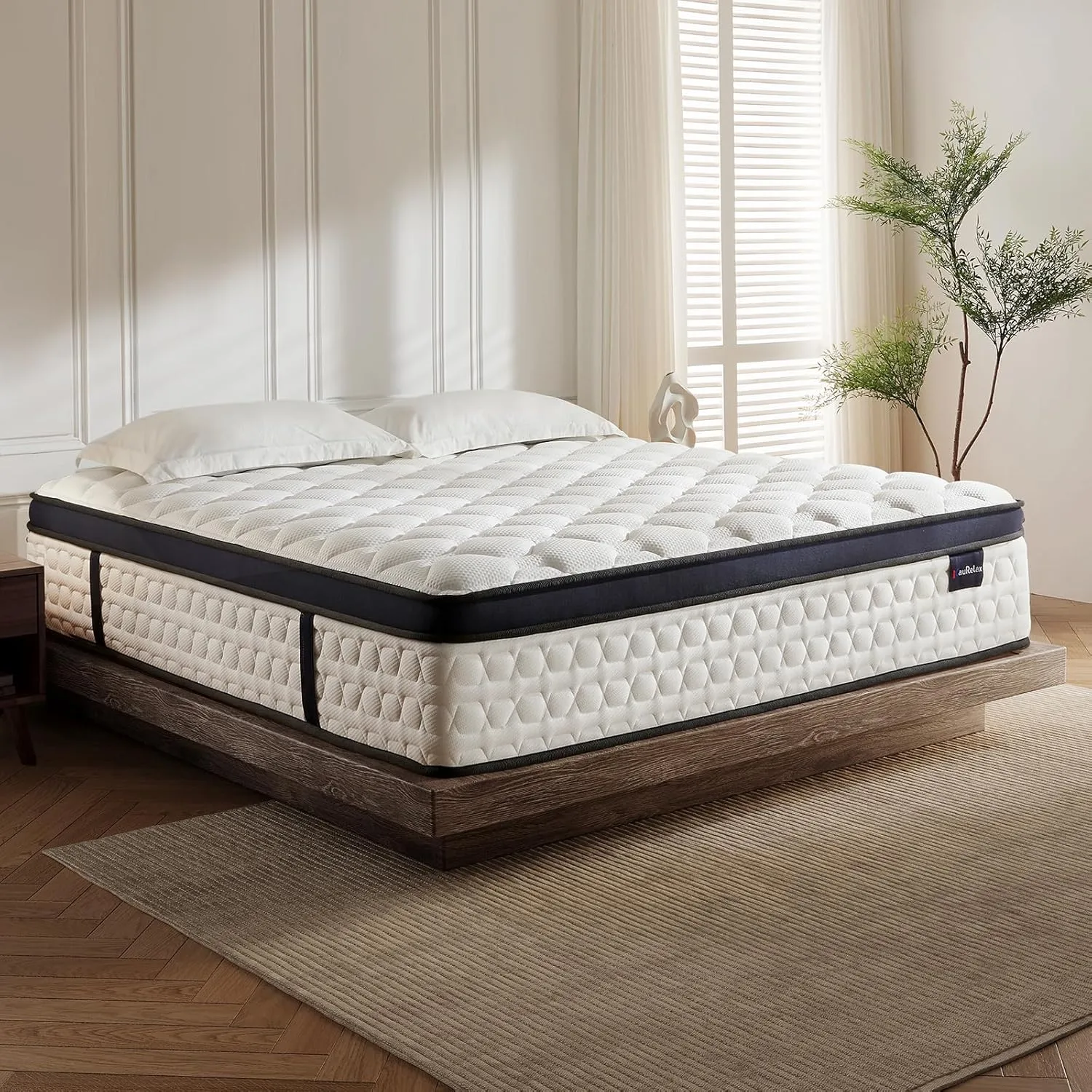 King Size Mattress,14 Inch Gel Memory Foam Mattresses,Hybrid King Mattress in a Box,Motion Isolation Individually Wrapped Pocket Springs,Pressure Relief,CertiPUR-US Certified,Medium Firm