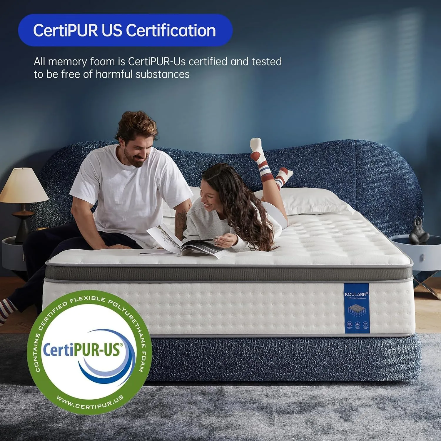 King Size Mattress,14 Inch King Mattress in a Box,Superior Hybrid with Gel Memory Foam or Back & Lumbar Support,100 Night Trial,Maximum Support,Pressure Relief,Zoned Support Spring, Firm