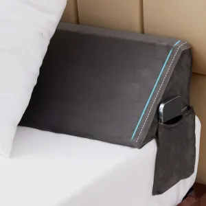 King Wedge Pillow Headboard (76"x10"x6"), Bed Wedge Pillow for Headboard, Foam Headboard Pillow, Bed Gap Filler King - Fill The Gap (0-7"), Mattress Gap Filler (Short Plush, 76"x10"x6")