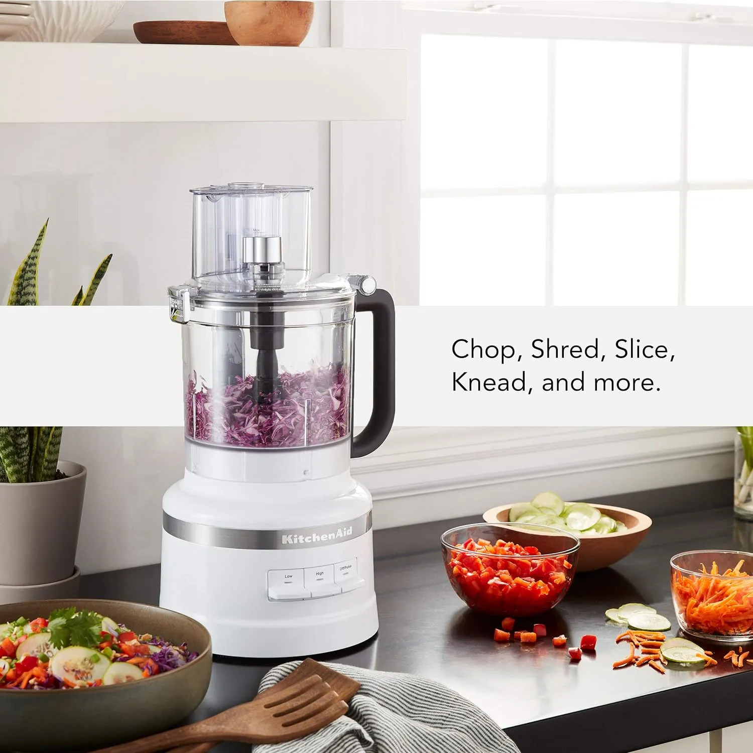 KitchenAid 13-Cup Food Processor, White