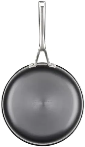 KitchenAid NITRO Carbon Steel Frying Pan/Skillet, Stainless Steel Handle, Compatible with All Cooktops, 10 Inch Open Fry Pan - Black