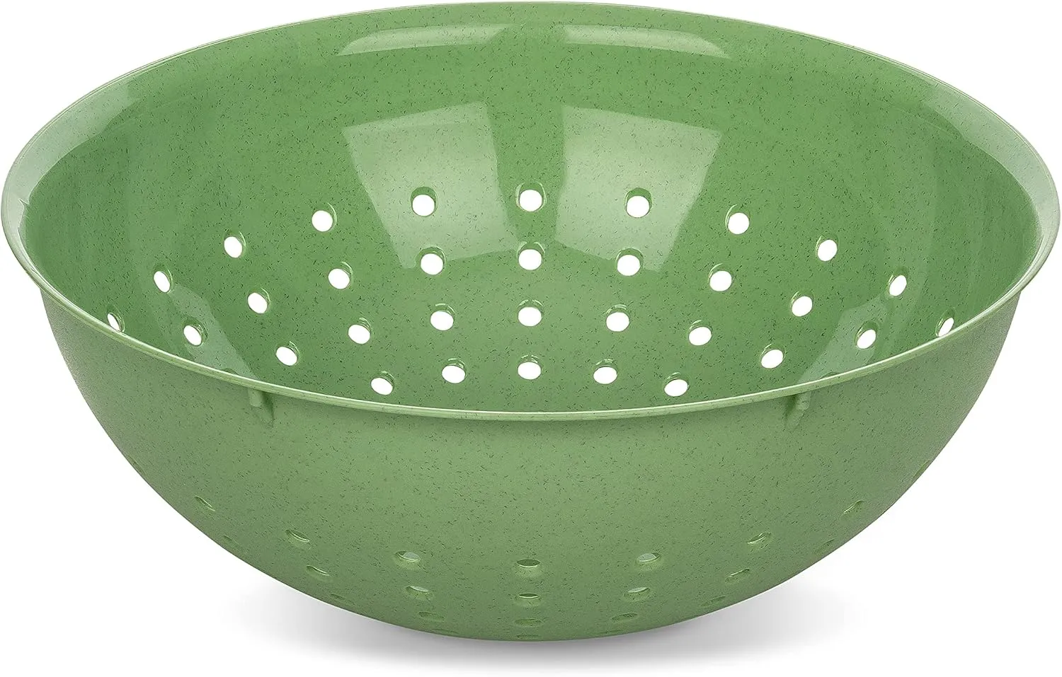 Koziol 7806703 Colander, Strainer, Sieve, Helper, Cooking, Kitchen prep, Plastic Wood, Nature Leaf Green