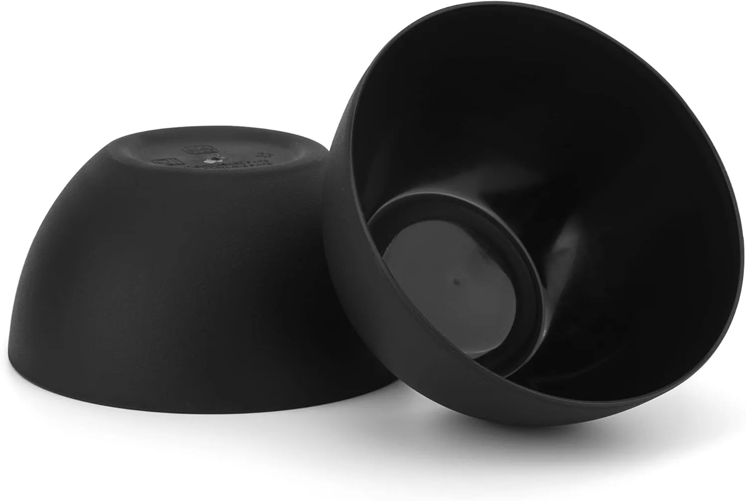 KX-WARE Plastic Bowls set of 8 - Unbreakable and Reusable 32oz/6 inch Plastic Cereal/Soup/Salad Bowls Black | Dishwasher Safe, BPA Free