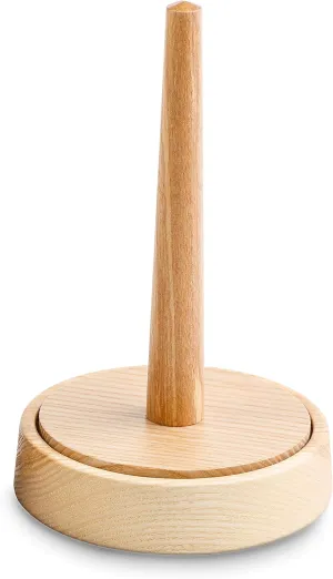 LABORWOOD Wooden Yarn Holder 7x4 with Spindle Chrocheting Knit Mechanism Portable Spinning Winder Separator Stable Storage Bowl Dispenser for Crochet Knitting Gift Set Accessories Crocheter(Original)