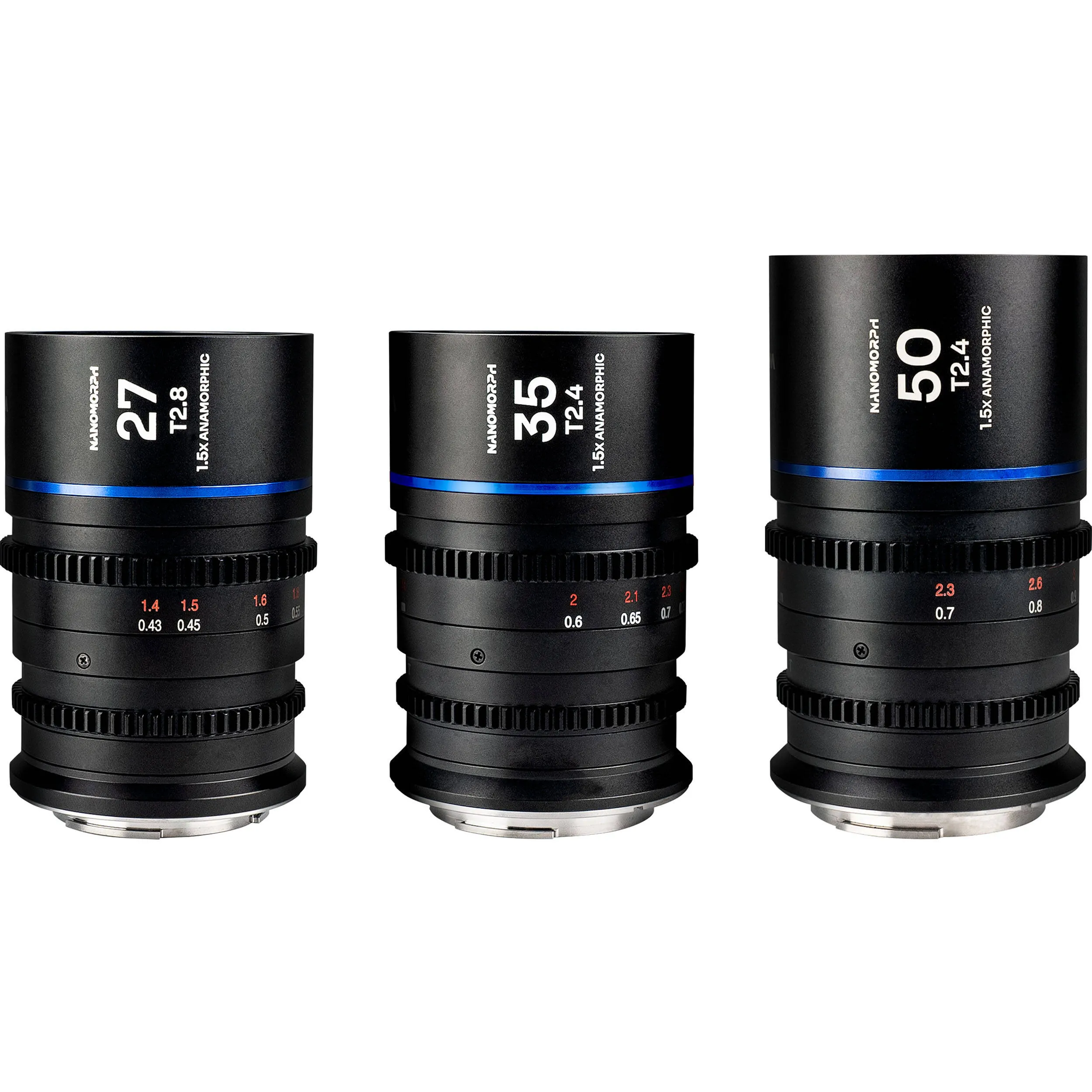 Laowa Nanomorph S35 Anamorphic Prime 3-Lens Bundle (Leica L, Blue Flare)