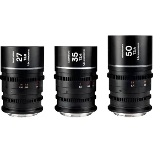 Laowa Nanomorph S35 Anamorphic Prime 3-Lens Bundle (Sony E, Silver Flare)