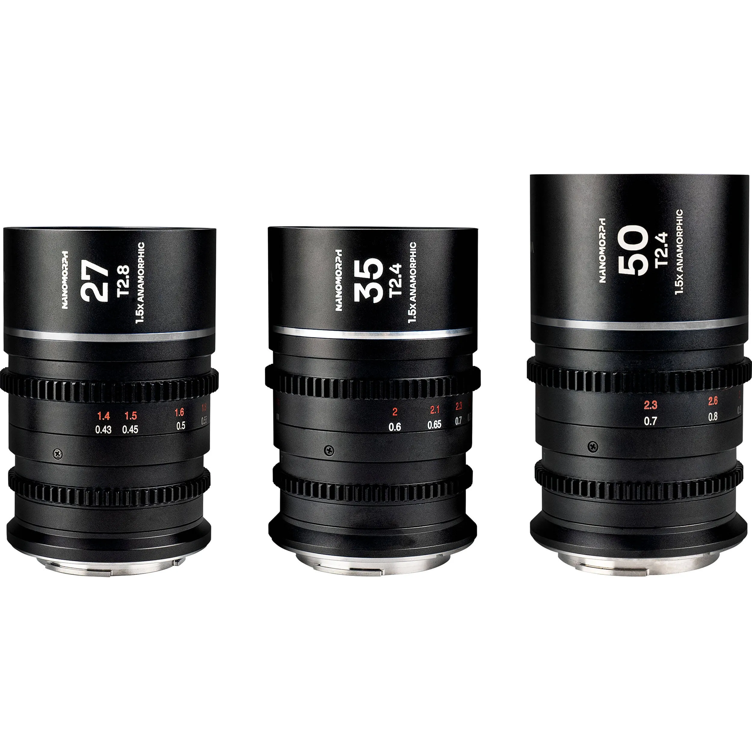 Laowa Nanomorph S35 Anamorphic Prime 3-Lens Bundle (Sony E, Silver Flare)