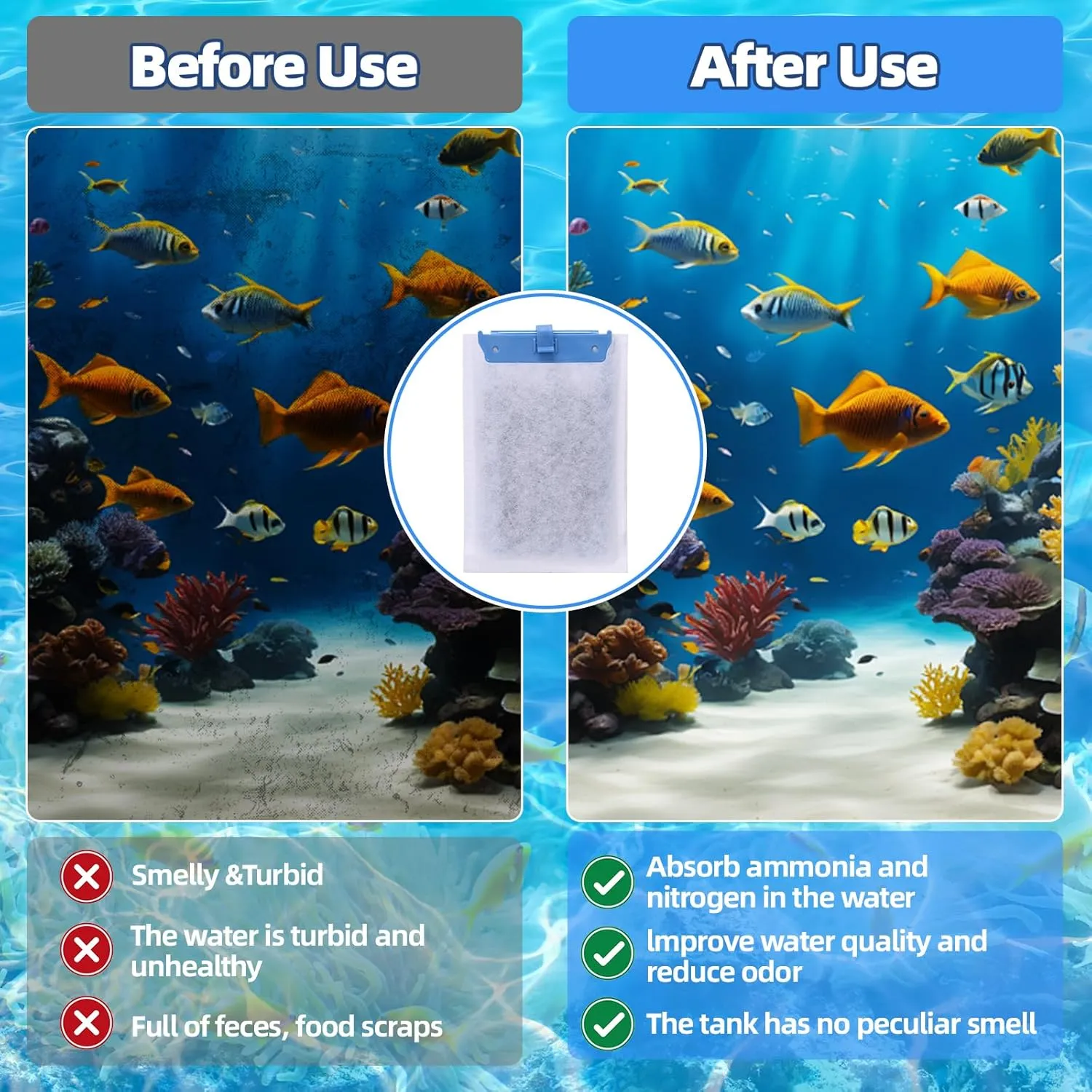 Large Aquarium Filter Cartridges (6-Pack) for Tetra Whisper Bio-Bag Power Filters & Tetra ReptoFilter – Replacement Filters for Cleaner, Clearer Water