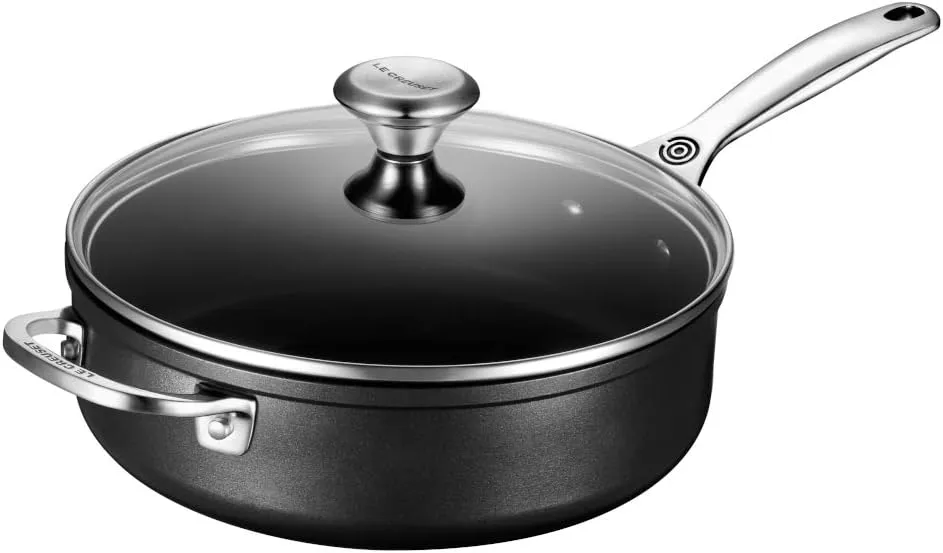 Le Creuset Toughened Nonstick PRO Saute Pan With Glass Lid, 4.25 qt.