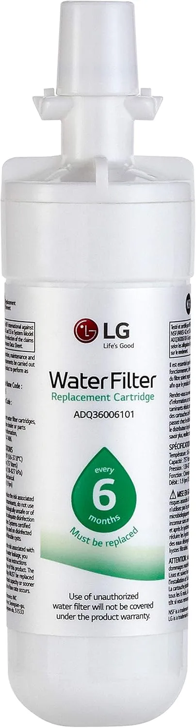 LG LT700P- 6 Month / 200 Gallon Capacity Replacement Refrigerator Water Filter (NSF42 and NSF53) ADQ36006101, ADQ36006113, ADQ75795103, or AGF80300702 , White , Single