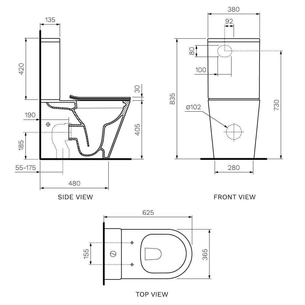 L'Hotel Wall Faced Suite Rimless (including Soft Close Seat)