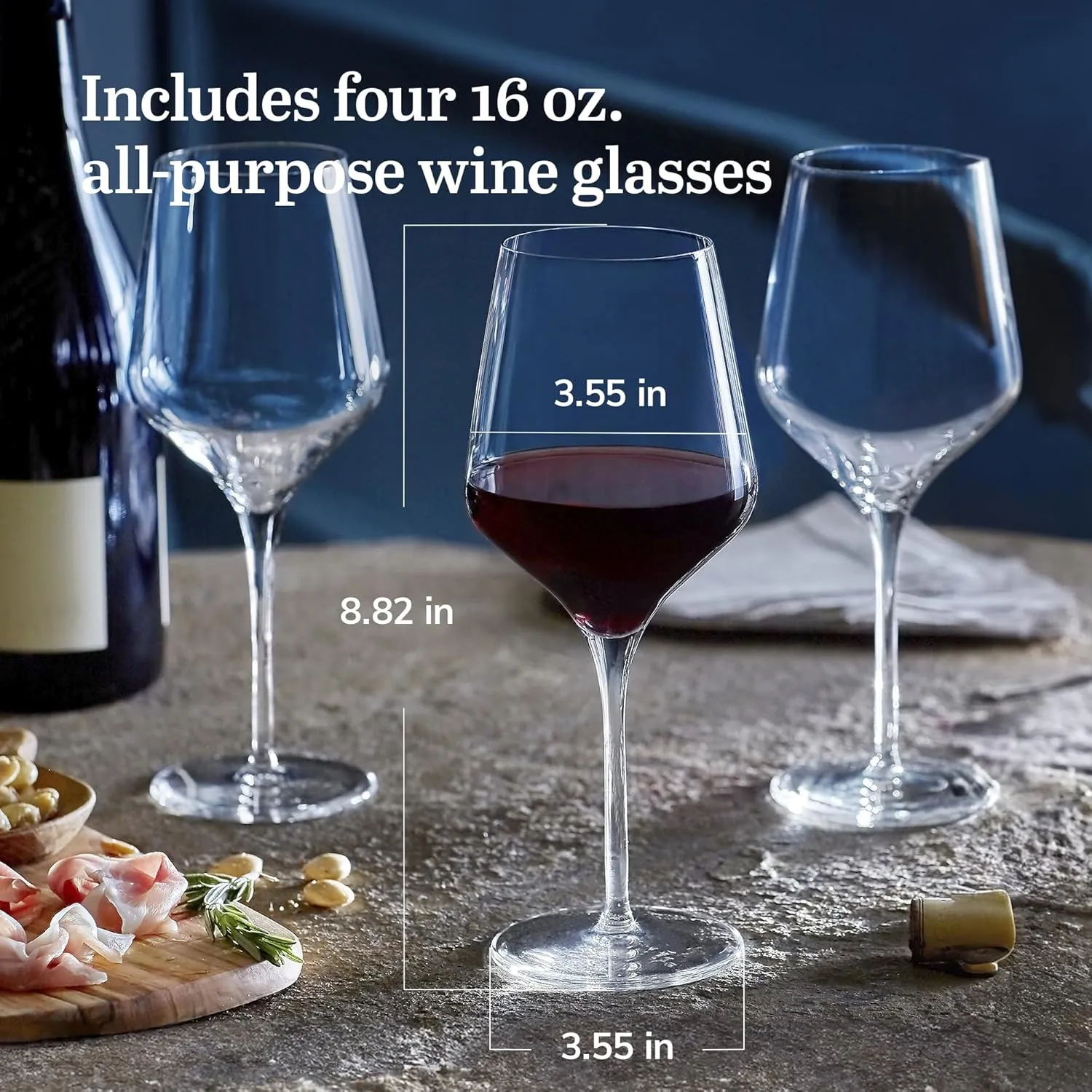 Libbey Signature Greenwich All-Purpose Wine Gift Set of 4, 16-ounce