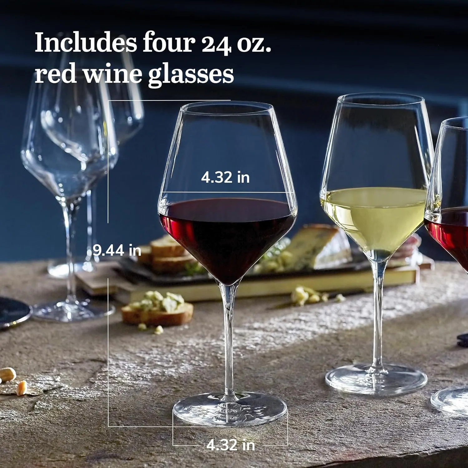 Libbey Signature Greenwich Red Wine Gift Set of 4, 24-ounce