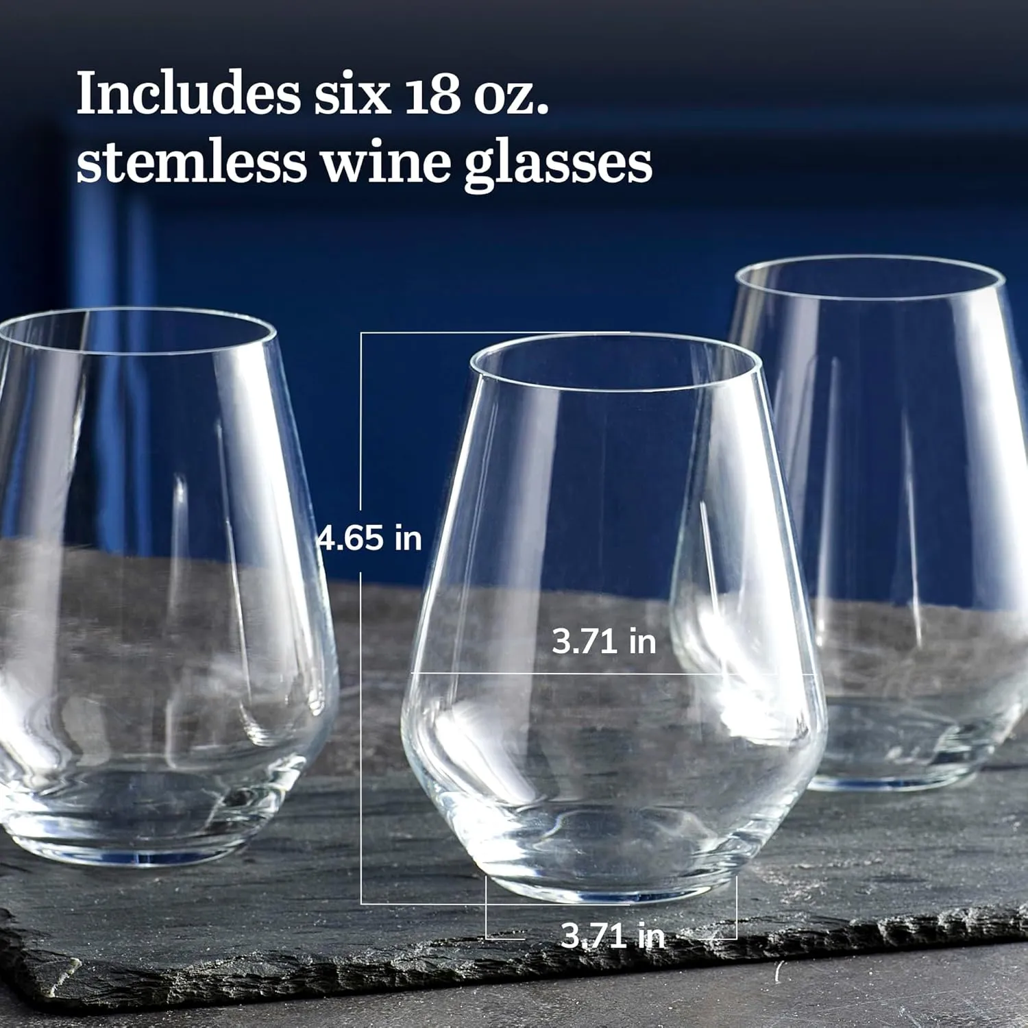 Libbey Signature Greenwich Stemless Wine Gift Set of 4, 18-ounce